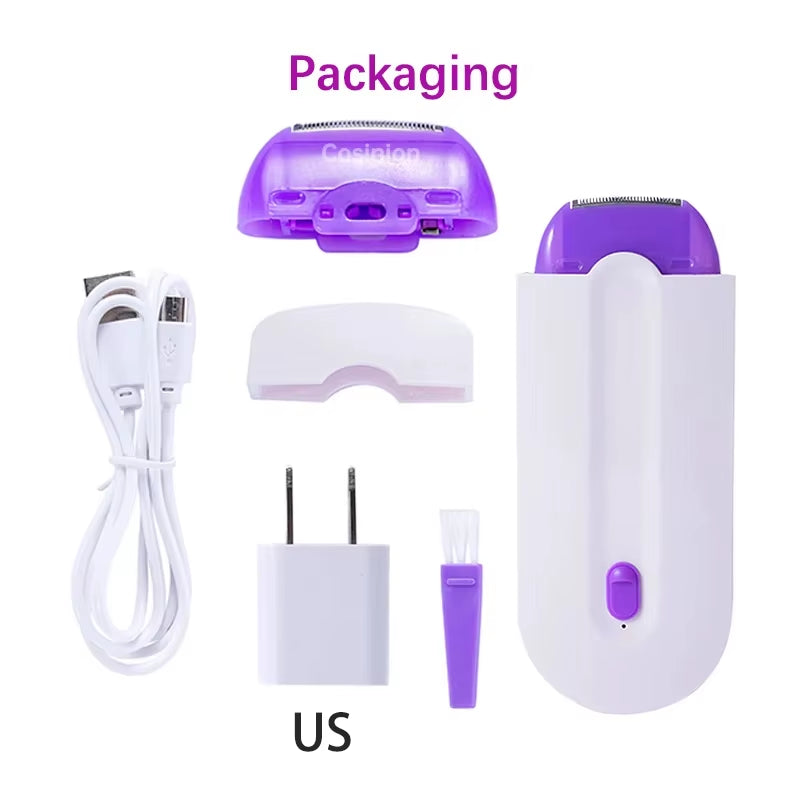 Professional Painless Hair Removal Kit Laser Touch Epilator Usb Rechargeable Body Face Leg Bikini Remove Depilador Shaver