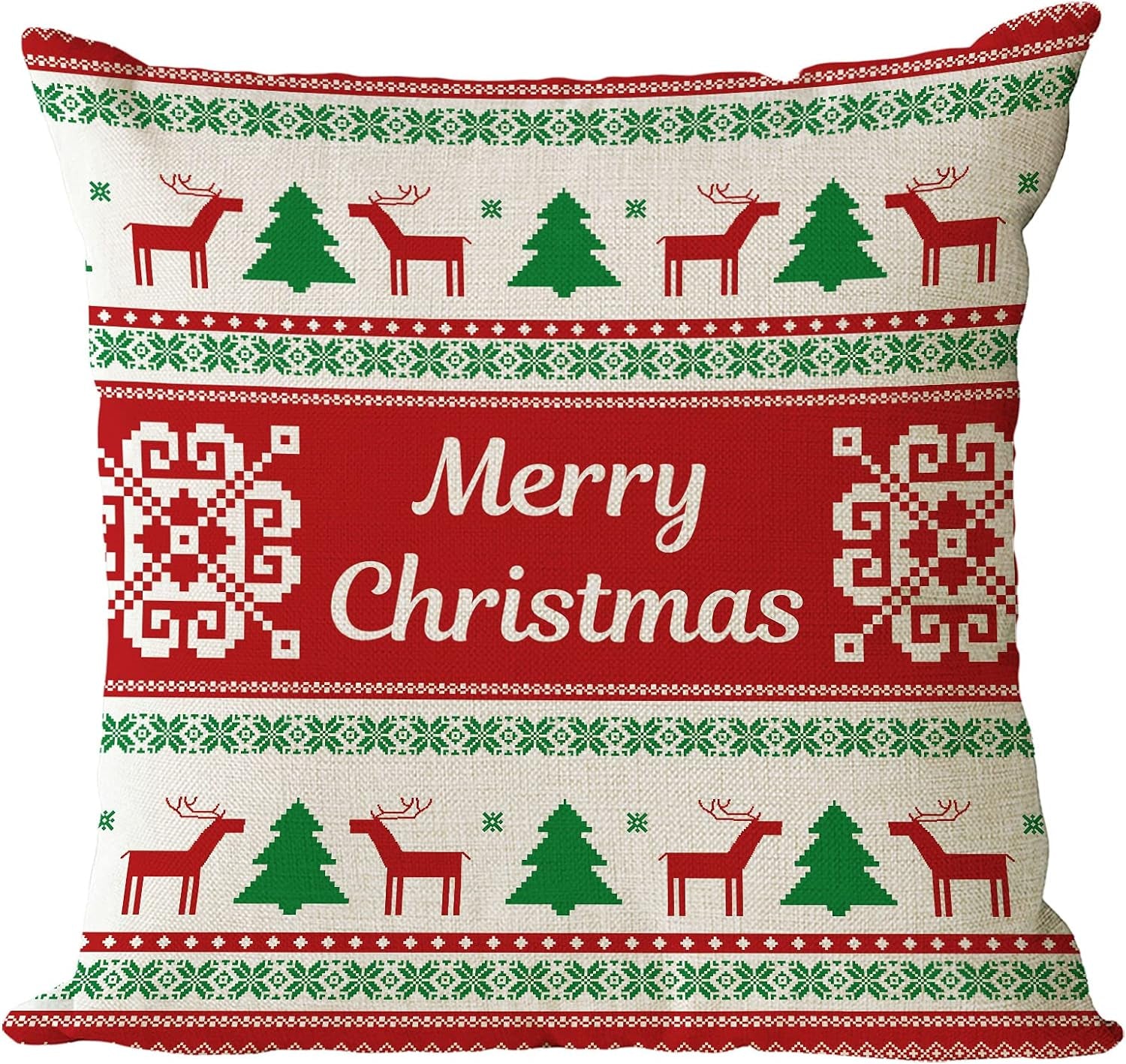 Fundas De Almohada Navideñas Navidenas De 18 X 18 Juego 4 Almohadas Decorativas