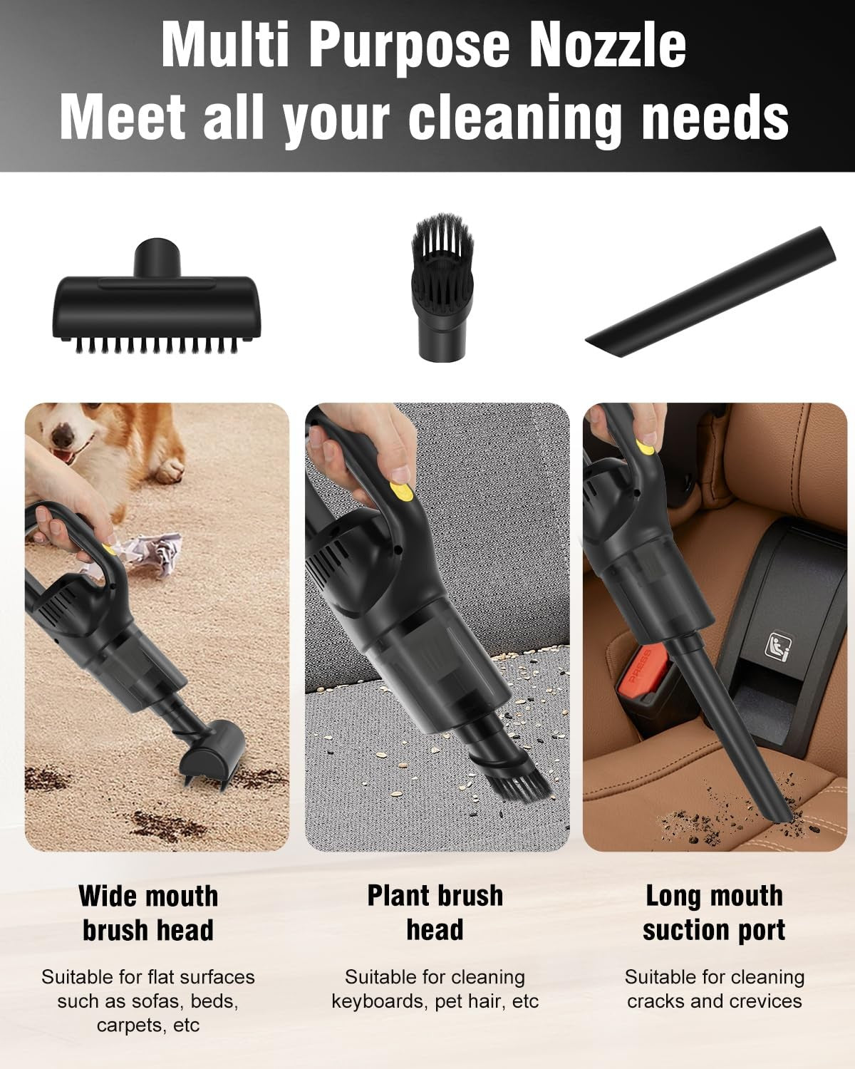 Aspiradora De Mano Inalámbrica, Portátil, Recargable E Inalámbrica