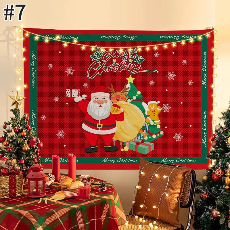 Navidad Party Accessories Christmas Background Tapestry Living Room Decorations Navidad Decoraciones Para El Hogar
