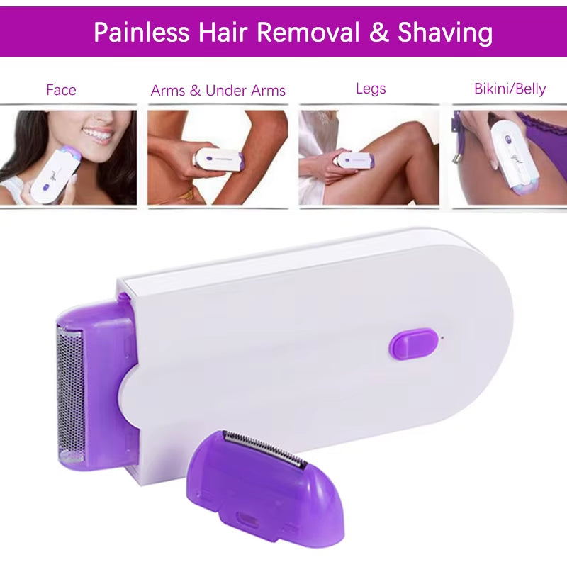 Professional Painless Hair Removal Kit Laser Touch Epilator Usb Rechargeable Body Face Leg Bikini Remove Depilador Shaver