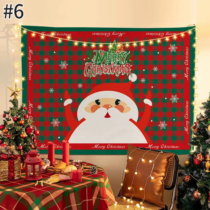 Navidad Party Accessories Christmas Background Tapestry Living Room Decorations Navidad Decoraciones Para El Hogar