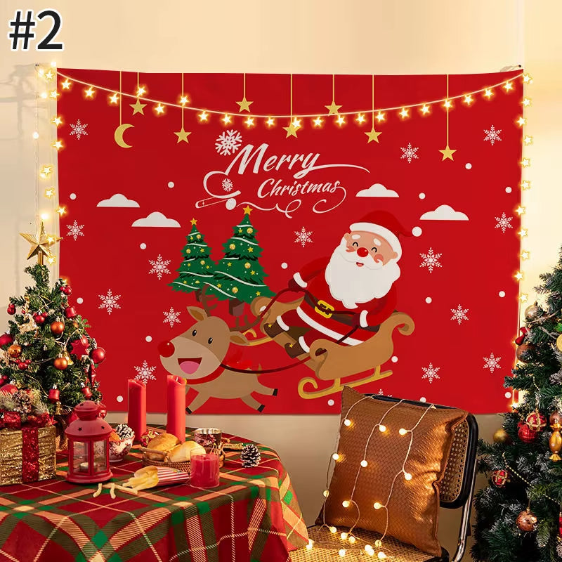 Navidad Party Accessories Christmas Background Tapestry Living Room Decorations Navidad Decoraciones Para El Hogar