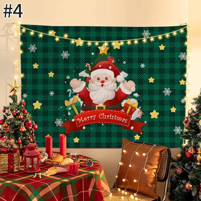 Navidad Party Accessories Christmas Background Tapestry Living Room Decorations Navidad Decoraciones Para El Hogar