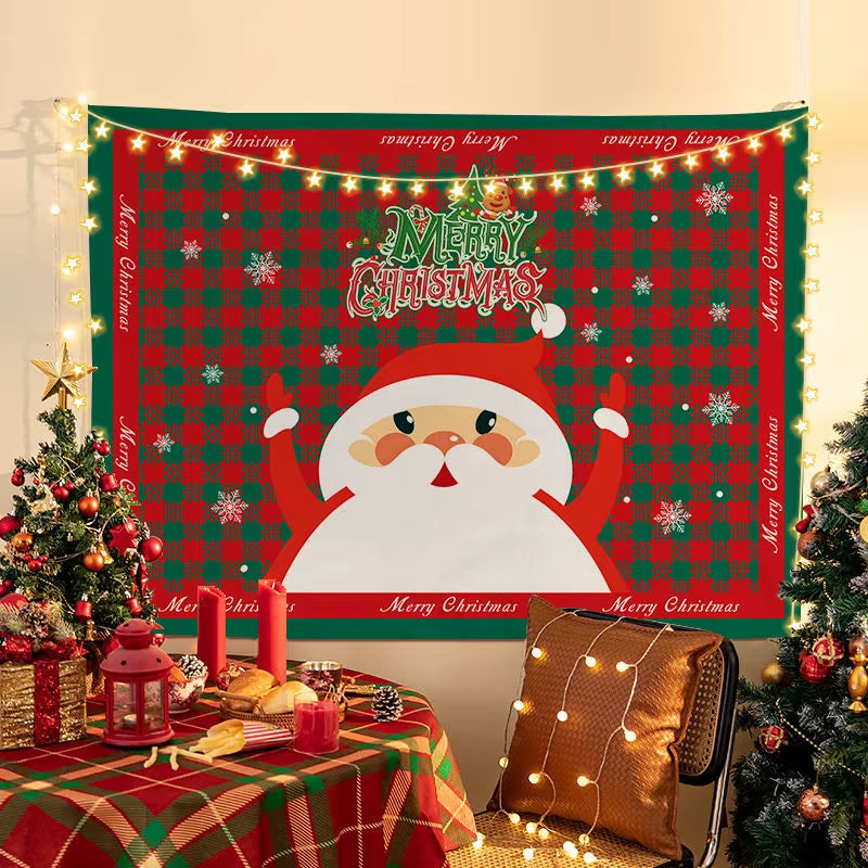 Navidad Party Accessories Christmas Background Tapestry Living Room Decorations Navidad Decoraciones Para El Hogar