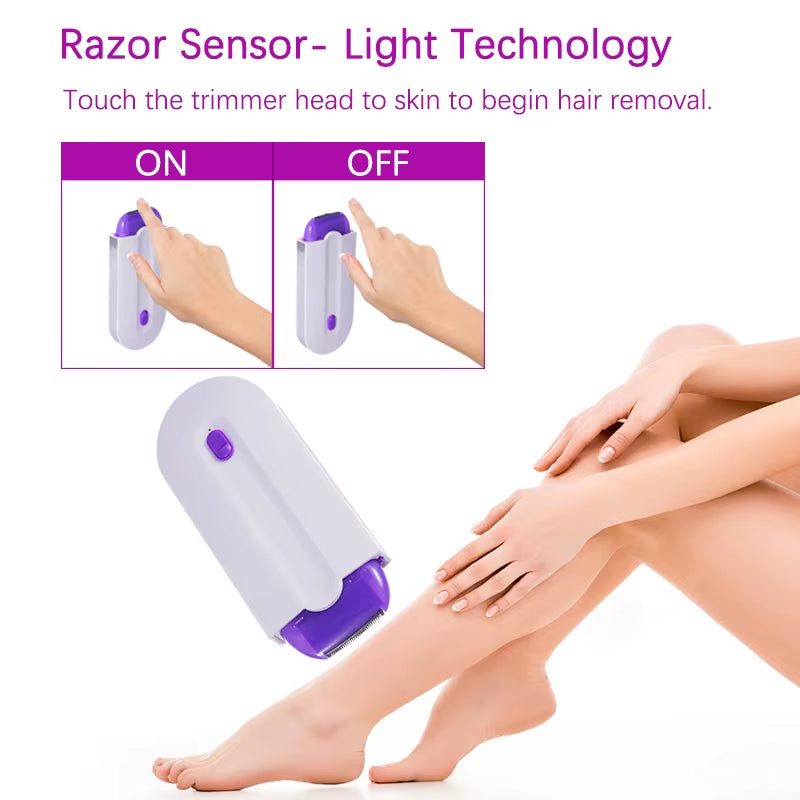 Professional Painless Hair Removal Kit Laser Touch Epilator Usb Rechargeable Body Face Leg Bikini Remove Depilador Shaver