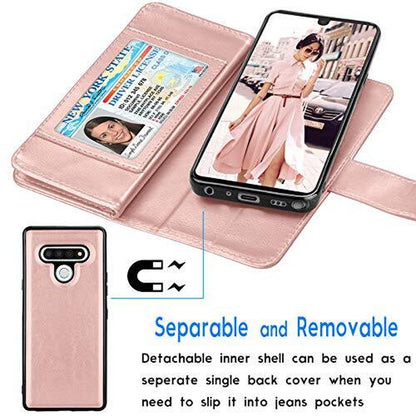 Cober Funda Cartera De PU Cuero Para LG Stylo 6 Cover Lujo Telefono Protector